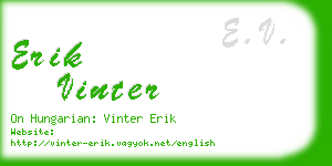 erik vinter business card